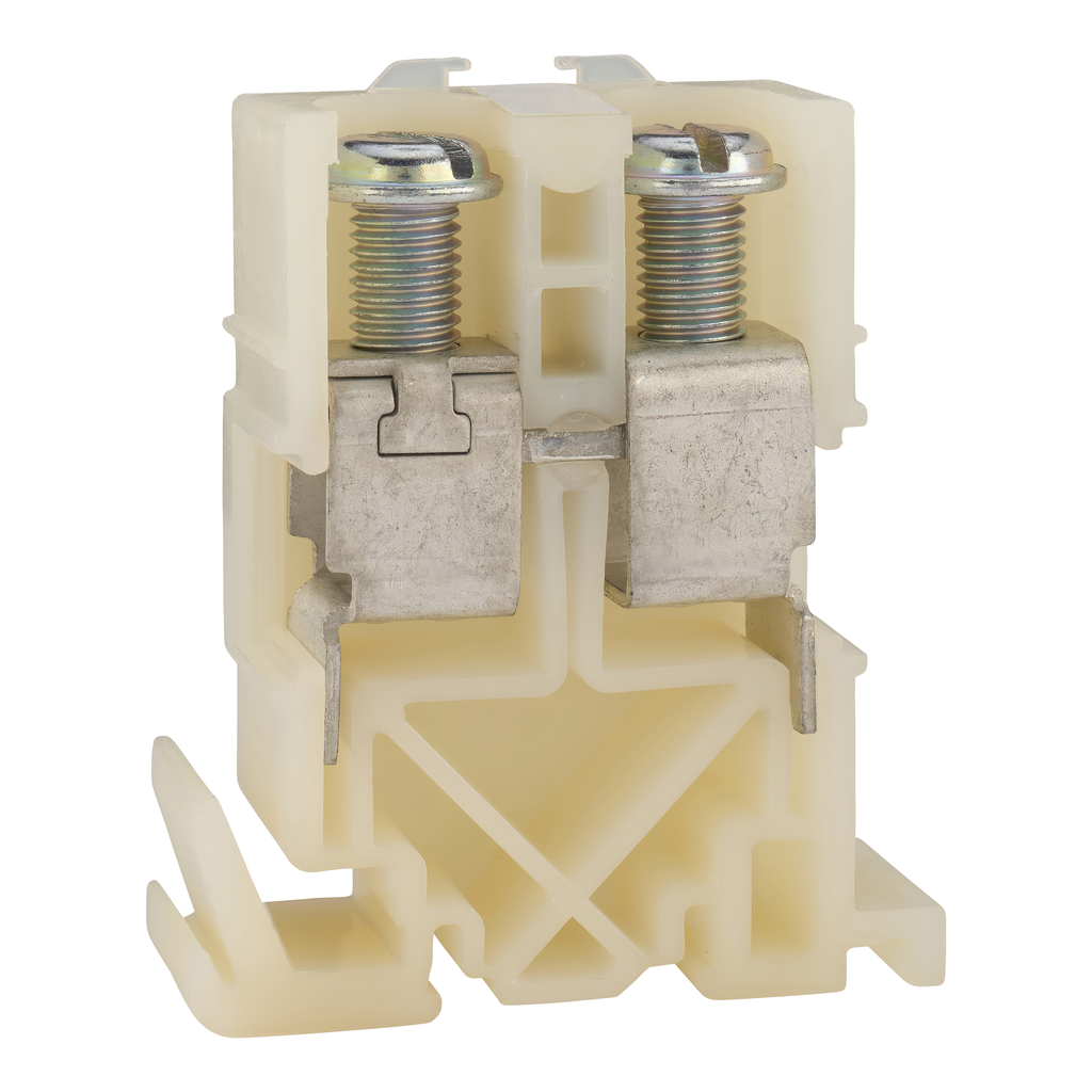 Square D 9080GD6 600 Volt 170 Amp 12 to 1/0 AWG 35 mm Din Rail Terminal Block