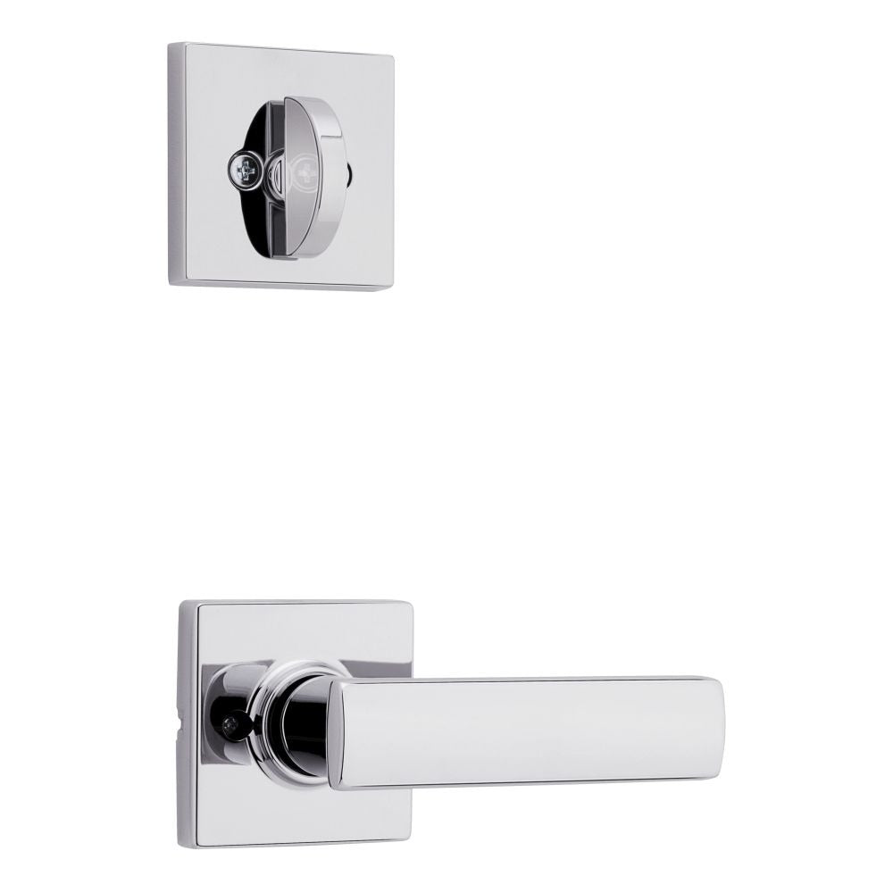 KWIKSET Kwikset 966BRNLSQT-26.UNIV Breton Lever Handleset Trim Chrome
