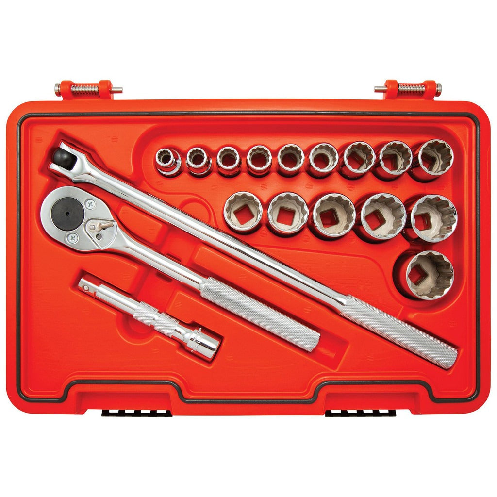 PROTO Proto J54118T 18 Pc 1/2 Drive 12 Point Sae Socket Set