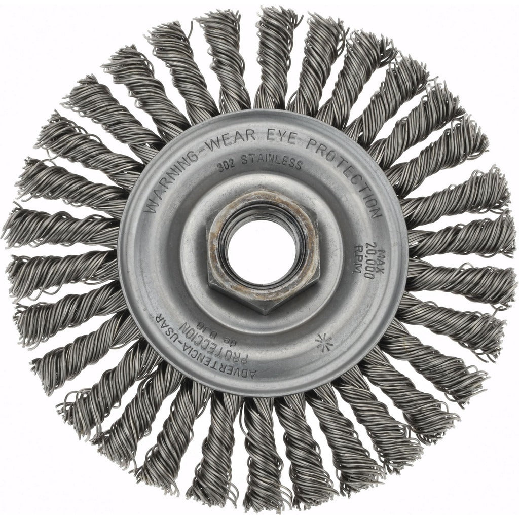 WEILER Weiler 90716 Stringer Bead Wheel Brush 4 Inch Ss
