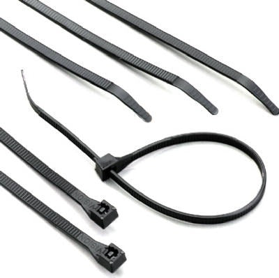 GARDNER BENDER Ecm Industries Llc 45-104UVB 4 in Black Cable Tie 30 Pack
