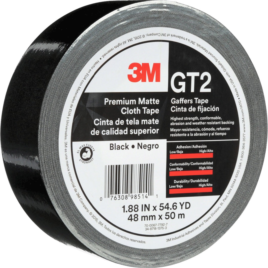 3M 3M GT2 gaffers cloth tape 54.60 yd x 1.90 in (1 roll) MMMGT2