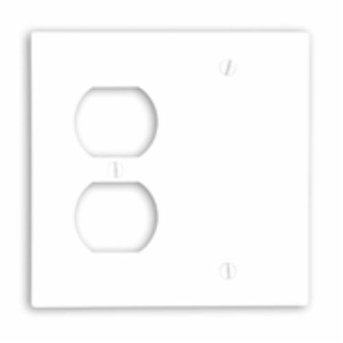 Leviton 88008 WALLPLATE COMBINATION 2 THERMOSET WHT