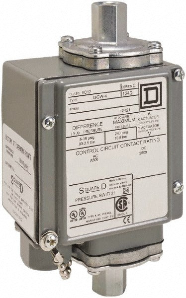 SCHNEIDER ELECTRIC Square D 9012GGW4 Pressure Switch 175 Psi Spdt-db Nema 4 4X