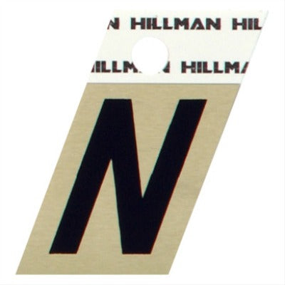 HILLMAN Hillman Fasteners 840520 Reflective Letter N 1.5in Black 6 Pack