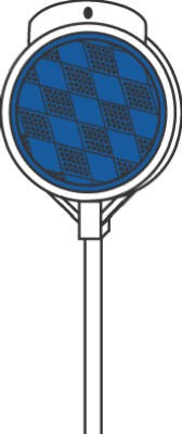 HILLMAN Hillman Fasteners 840072 Driveway Marker 48 in Blue 24 Pack