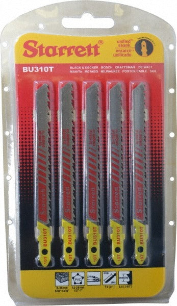 STARRETT Starrett 68721 Bi-metal Jigsaw Blade 10 Tpi U-shank 5 Pack