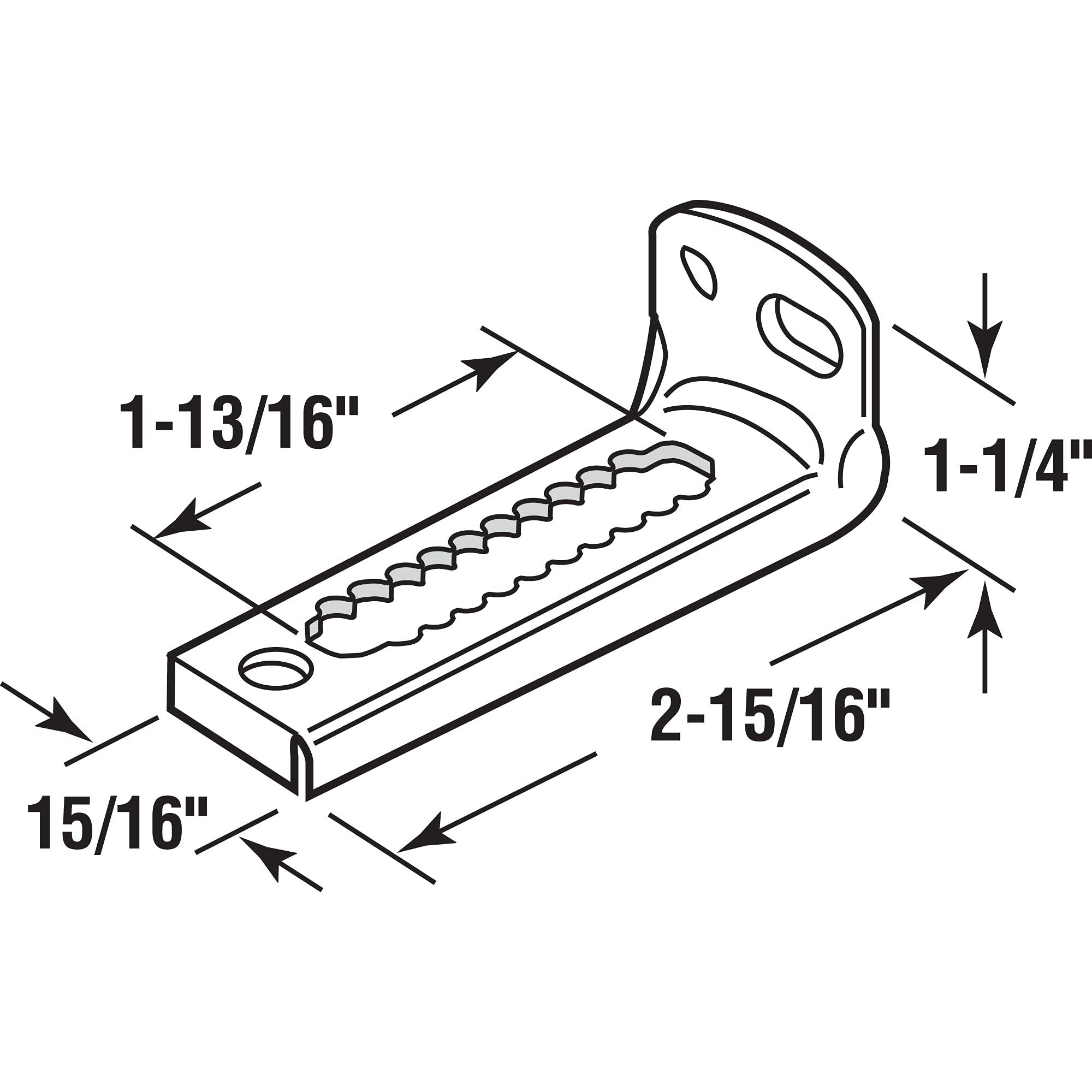 PRIME-LINE Prime-line MP6674 Bi-fold Door Bottom Pivot Bracket 2 Pack