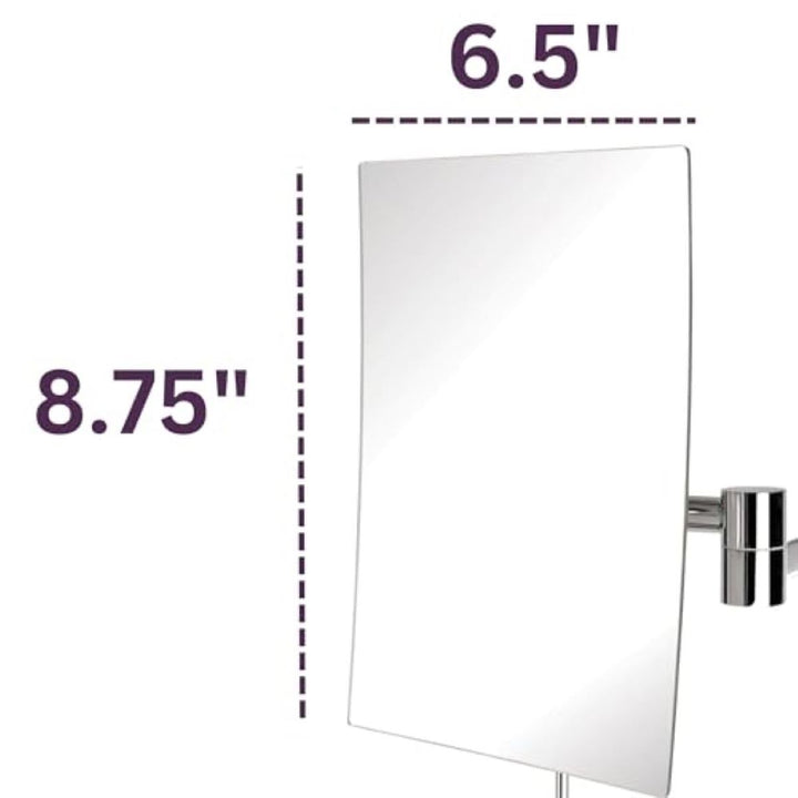 JERDON Jerdon JRT695C Wall-mounted Makeup Mirror 5X Magnification