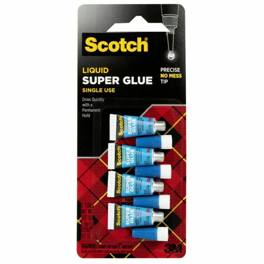 3M 3M MMMAD114 Super Glue Liquid 0.05 Grams (4 Pack) AD114