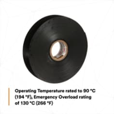3M 3M 130C-3/4'' High Voltage Linerless Rubber Tape