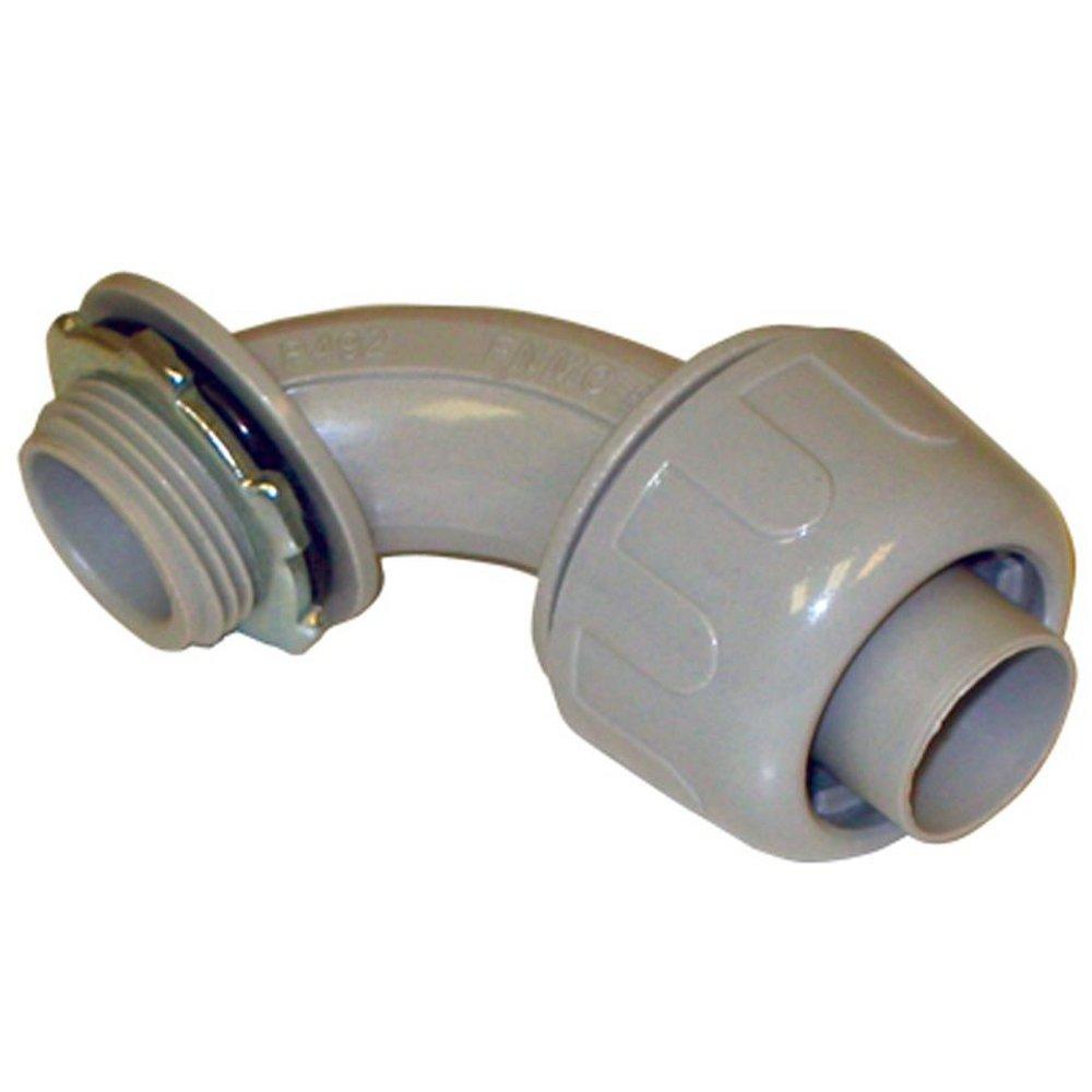 Mars 85021 Liquid-Tight Flex Fitting PVC 90 Degree 3/4 Connection