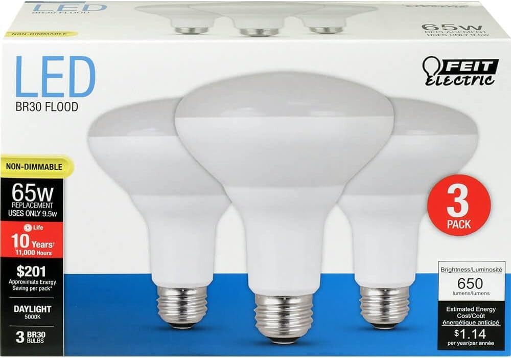 FEIT ELECTRIC Feit Electric BR30/850/10KLED/3 BR30 E26 9.5W (3 Pack)