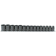 Stanley-Proto J74204 Proto® 1/2 Drive 15 Piece Metric Impact Socket Set - 6 Point