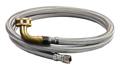 Everflow 28748-NL 48 SS Braided DW CNCTR 3/8 COMP X 3/4 FEMALE HOSE THREAD SWIVEL ELBOW