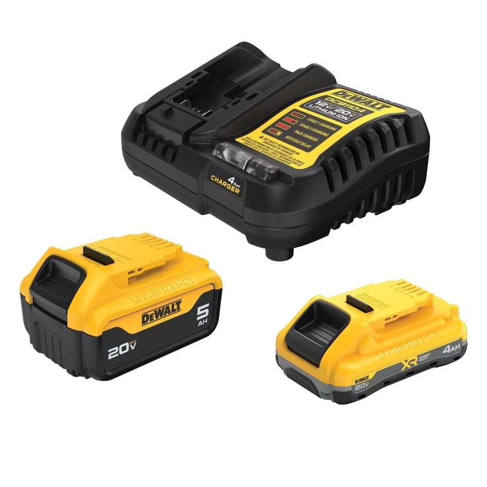 DEWALT Dewalt DCB245-2C 20V Max Starter Kit with 4.0 Ah and 5.0 Ah Batteries and Charger (3-Piece Kit)
