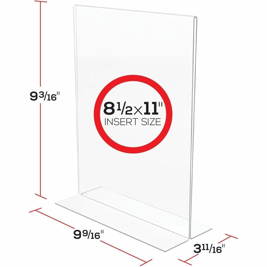 DEFLECTO Deflecto DEF69201 Stand Up Sign Holder Bottom Load Portrait 8.5 x 11