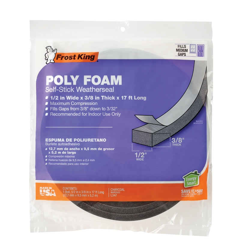 FROST KING Frost King L347 Self-Adhesive Open Cell Tape 17 ft (3/8 in W x 1/4 in T)