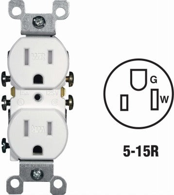 LEVITON Leviton R62-W5320-T0W Tamper Weather Resistant Receptacle