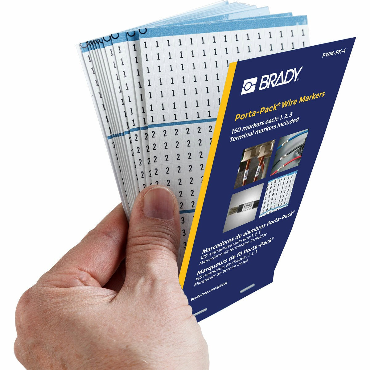 BRADY Brady PWM-PK-4 Porta-Pack Wire Marker Book 10/Pack