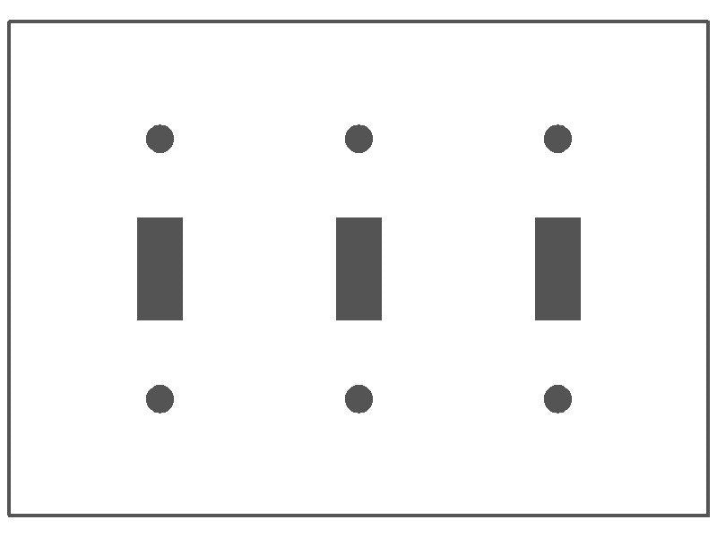 MULBERRY METAL PRODUCTS Mulberry Metal Products 86073 Standard wallplate 3-gang 4-1/2 in H x 6-3/8 in W
