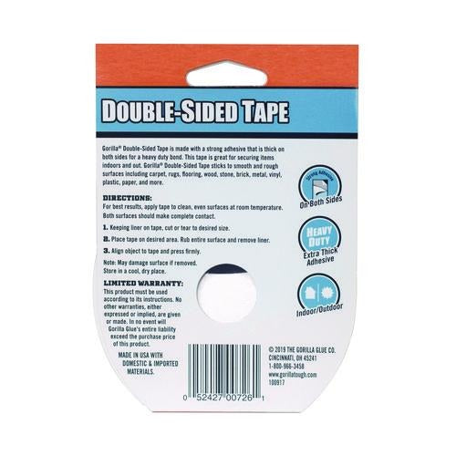 GORILLA Gorilla GOR100925 Double-Sided Tape (24 ft x 1.40 in / 1 Roll) 100925