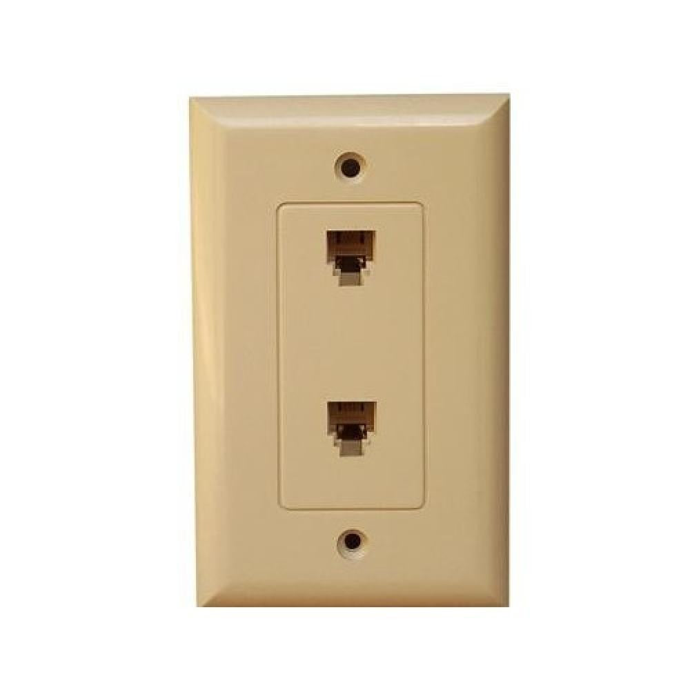 MORRIS PRODUCTS Morris Products 80070 Decorative Dual RJ11 4-Conductor Phone Jack Wallplate (1 Piece)