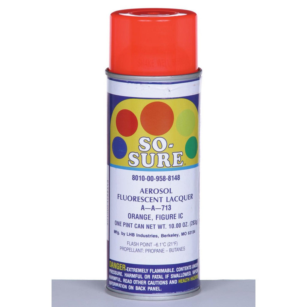 ABILITYONE Abilityone 8010009588148 Fluorescent Orange Lacquer Spray