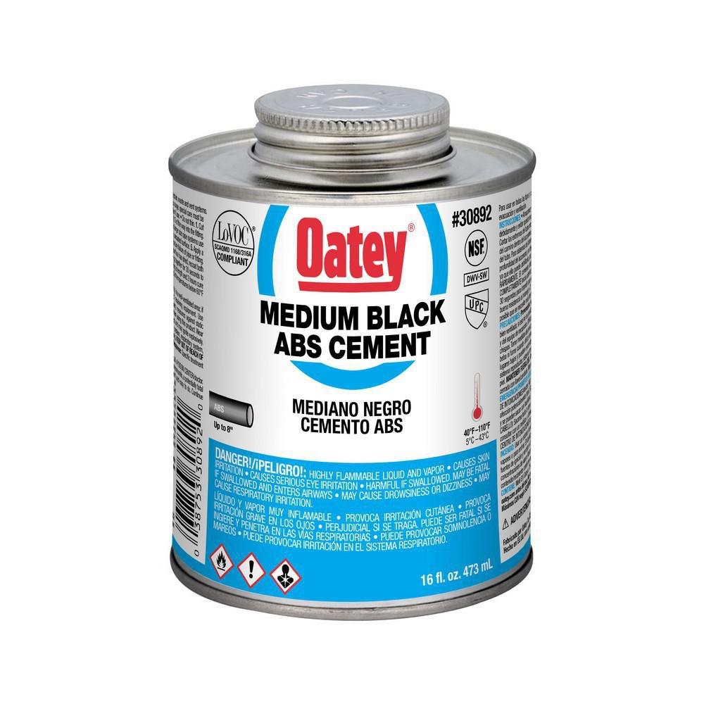 Oatey 30892 16 Oz Plastic Black Pipe Cement