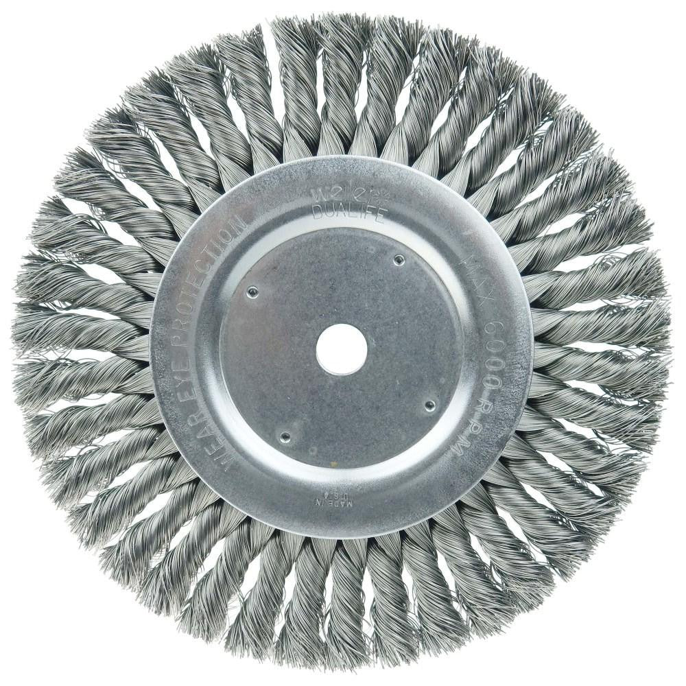 WEILER Weiler 08155 Knotted Wheel Brush 8 Inch Carbon Steel