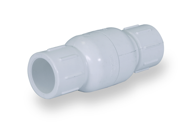 Everflow 290S100 | 1 PVC Solvent Spring Check Valve White (Not For Potable Water)