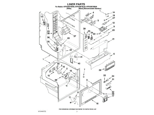 WHIRLPOOL W10798439 AIR CLEANER REPLACEMENT PARTS