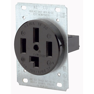 Leviton 8330 18-30R Receivable Power Receptacle 30A