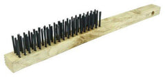 Weiler 25150 Vortec Pro Hand Wire Scratch Brush 0.012 Steel Fill 3 x 19 Rows