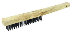 Weiler 25150 Vortec Pro Hand Wire Scratch Brush 0.012 Steel Fill 3 x 19 Rows