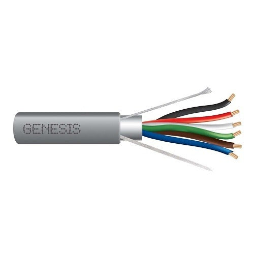 SOUTHWIRE Genesis Cable 22065509 22AWG 6-conductor Cmr Security Cable 500ft