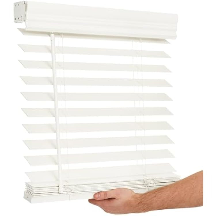 LOTUS & WINDOWARE Lotus & Windoware FCX3548WH Fauxwood 2 in blind 35 x 48 (Pack of 1)