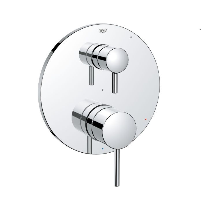 GROHE 29423000 Timeless Two Handle Pressure Balancing Valve Trim in StarLight Chrome