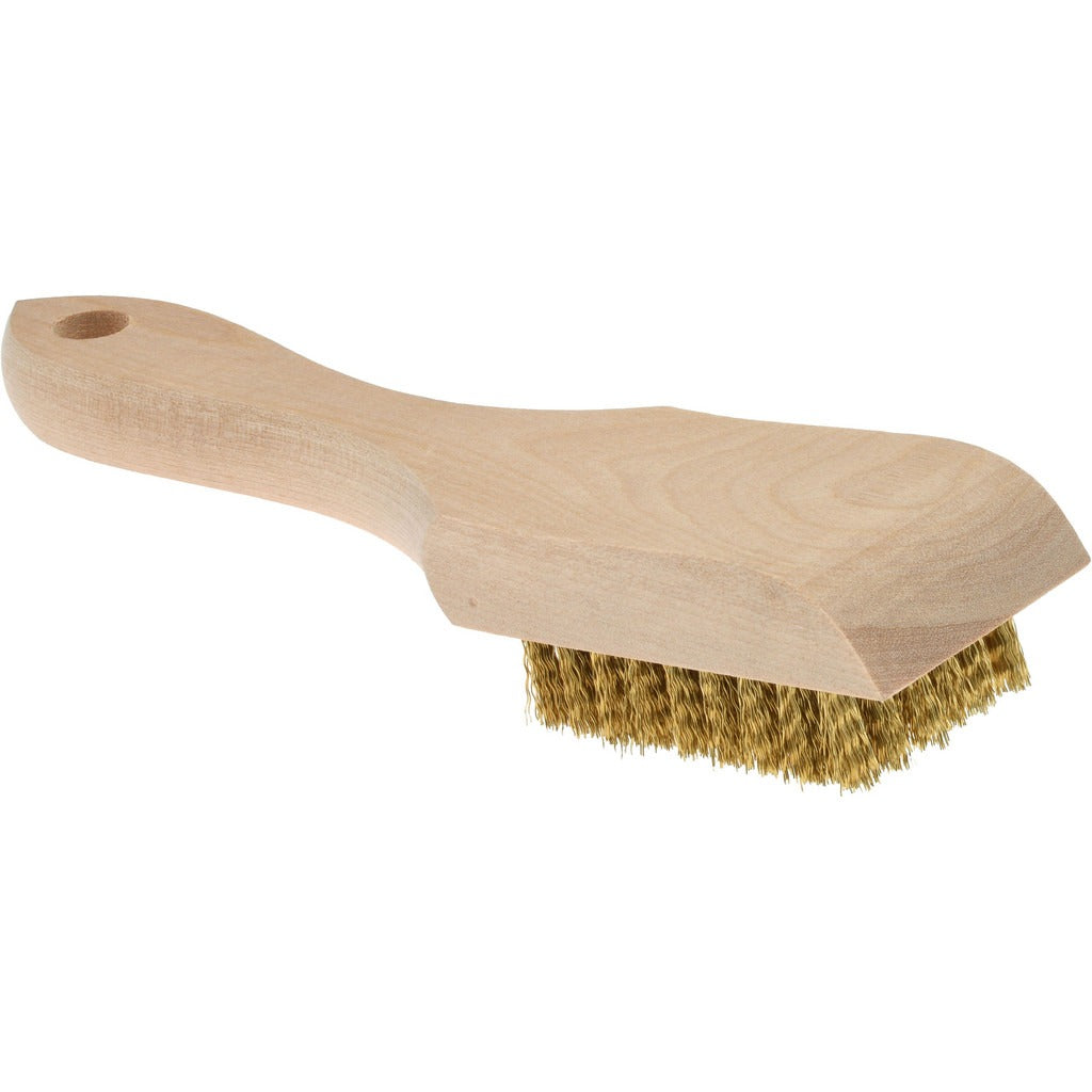 PRO-SOURCE Pro-source 8178-B Brass Scouring Brush Wood Handle