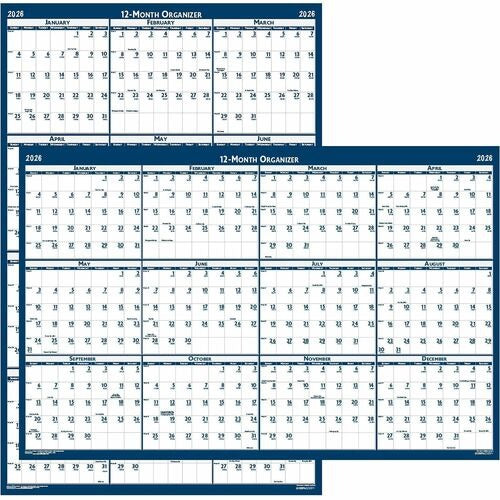 HOUSE OF DOOLITTLE House of Doolittle HOD396 Laminated Wall Planner 12 Month