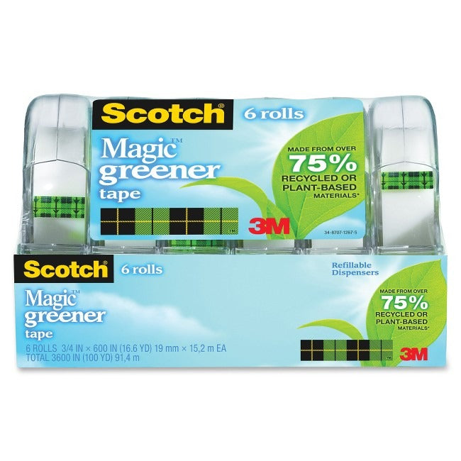 3M 3M MMM6123 Magic Greener Tape 3/4 inches W 16.67 yd (6/Pack)