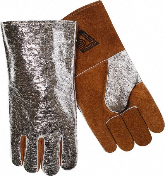 STEINER Steiner 02122-L Aluminized Leather Welding Glove 14 in