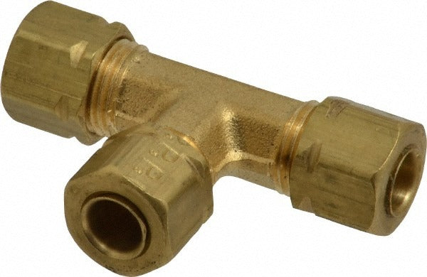 PARKER Parker 164CA-4 Compression Tube Union Tee Brass 1400 Psi