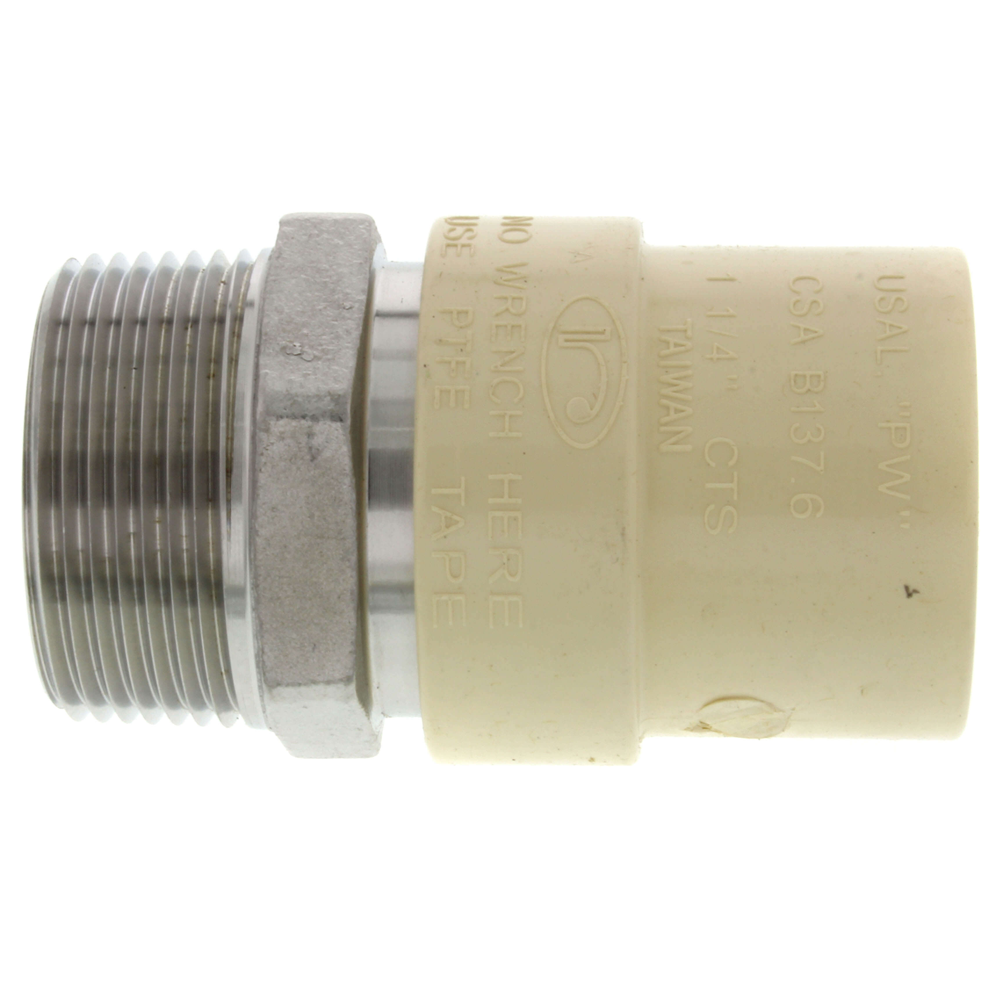 EVERFLOW Everflow SSCPM114-NL Male X CPVC Fitting Lead Free Stainless Steel