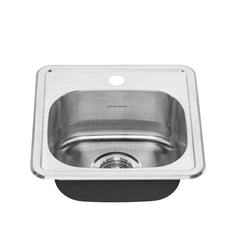 American Standard 22SB.6151511S.075 Colony 15 x 15 in. 1 Hole Stainless Steel Drop-in Bar Sink