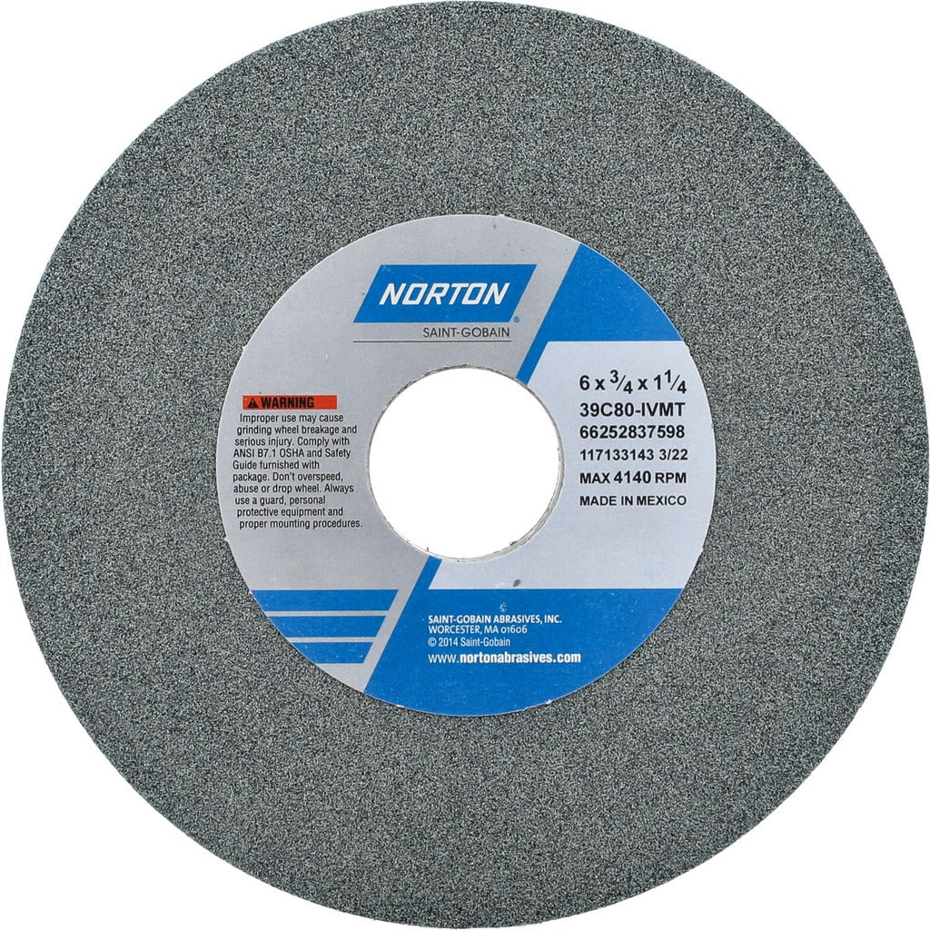 NORTON Norton 66252837598 Surface Grinding Wheel 80 Grit 6 in