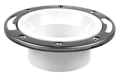 Oatey 43495 3 x 4 in. Stainless Steel PVC Closet Flange Ring Less Cap