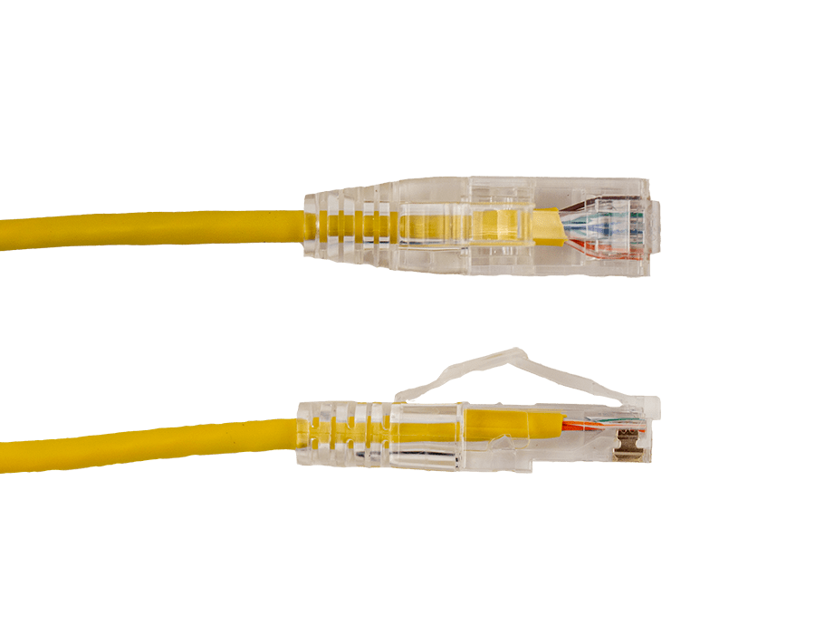 Vertical Cable 077-2036/2YL CAT6A 2 ft. Yellow Slim Type Patch Cord ...