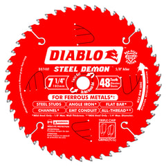 Diablo D0748F Circular Saw Bld Power 7-1/4 x 5/8 48T Arbor Ferrous Blade