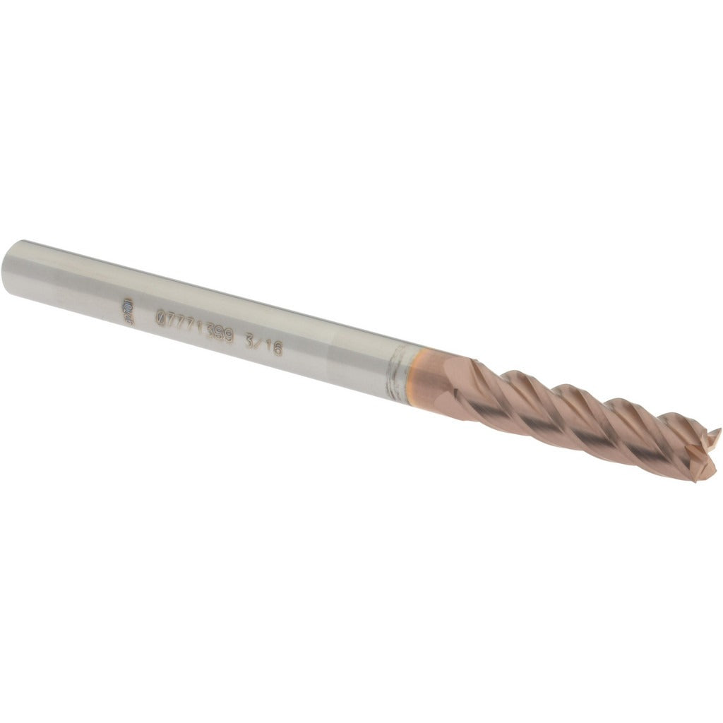 ACCUPRO Accupro 12182995 Square End Mill 3/16 in 4 Flute Carbide Ticn